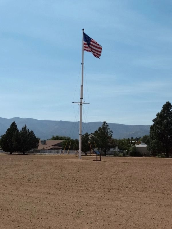 Thee 60 Foot Flagpole image. Click for full size.