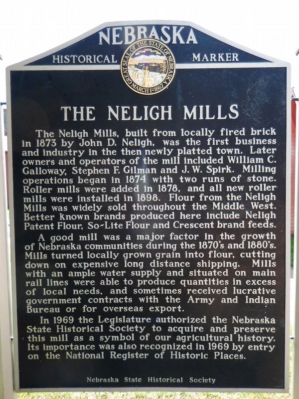 The Neligh Mills Marker image. Click for full size.