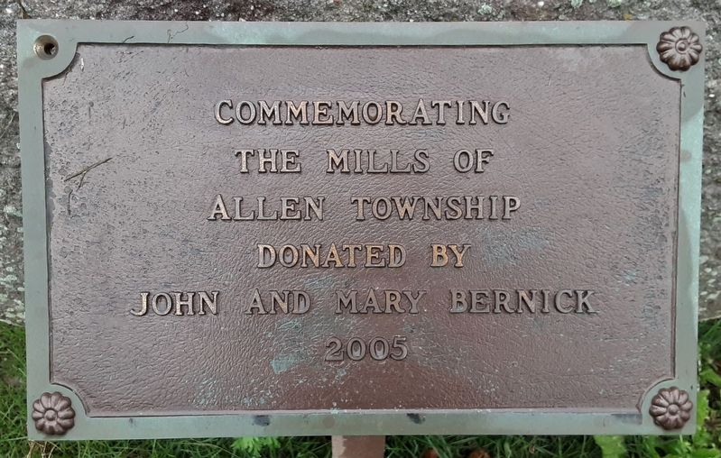 The Mills of Allen Township Marker image. Click for full size.
