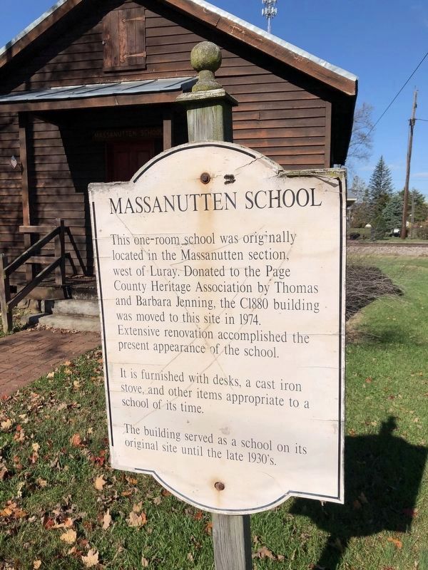 Massanutten School Marker image. Click for full size.