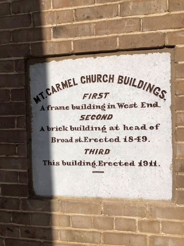 Mt. Carmel Baptist Church Marker image. Click for full size.