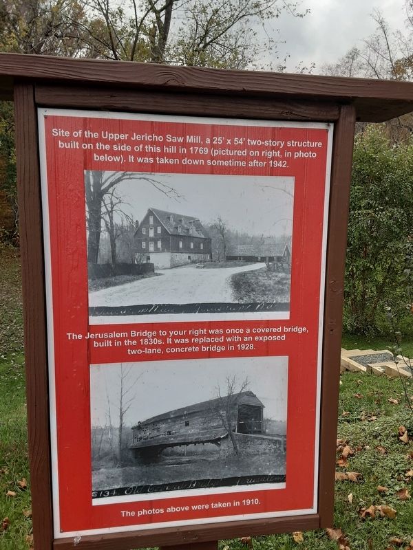 Site of the Upper Jericho Saw Mill Marker. Click for full size. Site of the Upper Jericho Saw Mill Marker image. Click for full size.