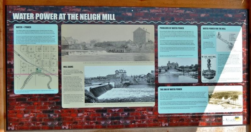 Water Power at the Neligh Mill Marker image. Click for full size.