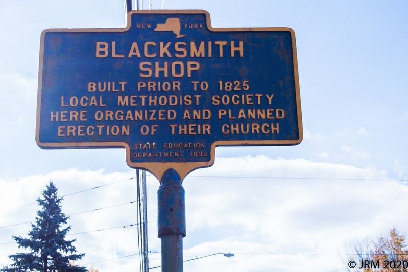 Blacksmith Shop Marker Reverse image. Click for full size.