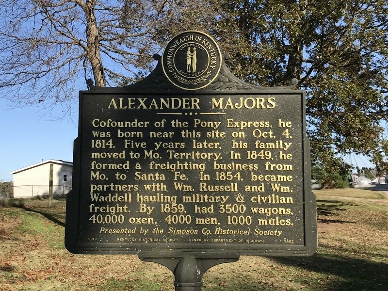 Alexander Majors Marker (Side 1) image. Click for full size.