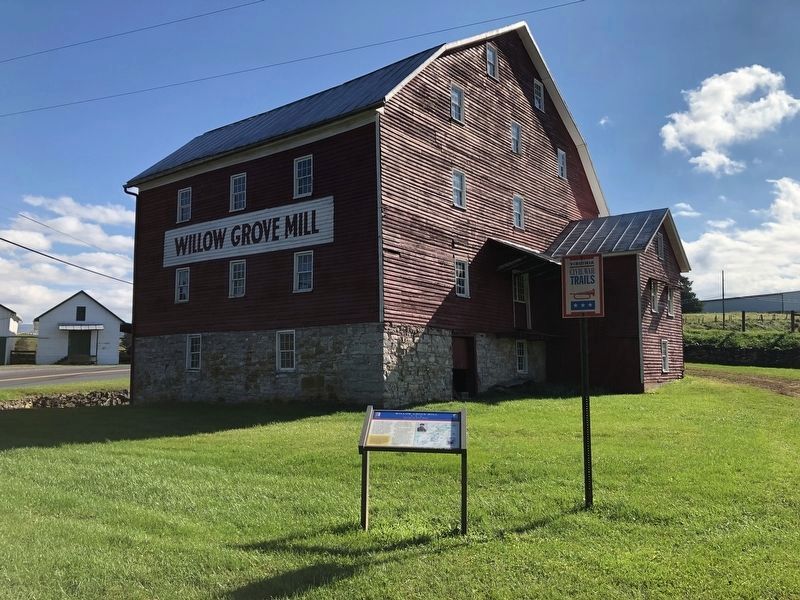 Willow Grove Mill Marker. Click for full size. Willow Grove Mill Marker image. Click for full size.