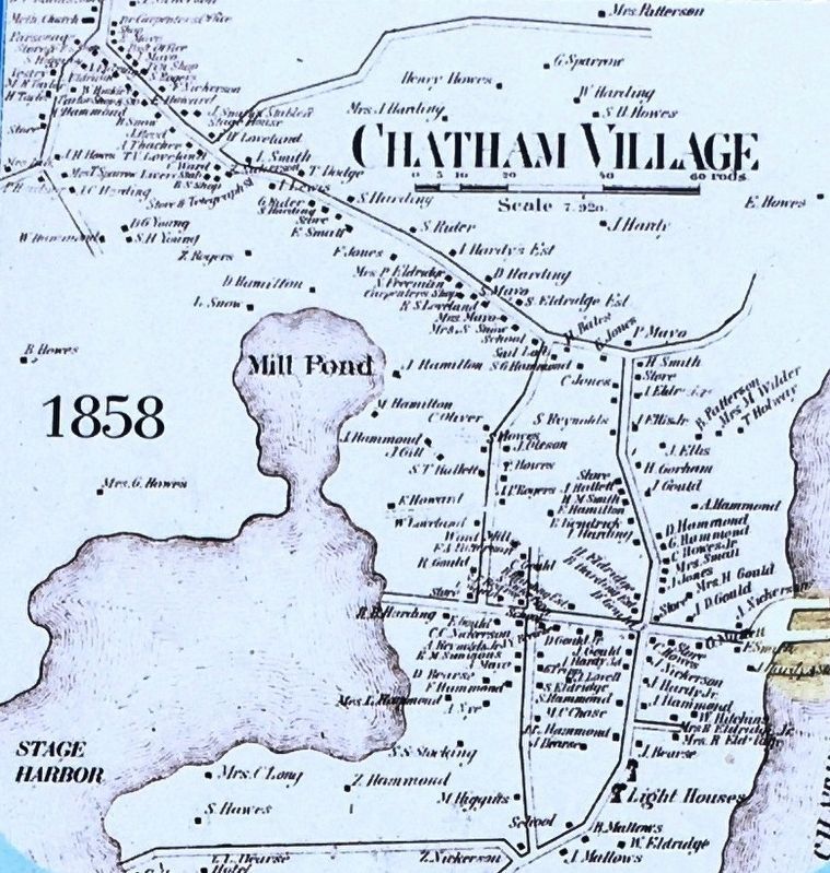 Marker photo: 1858 Map of Chatham Village image. Click for full size.