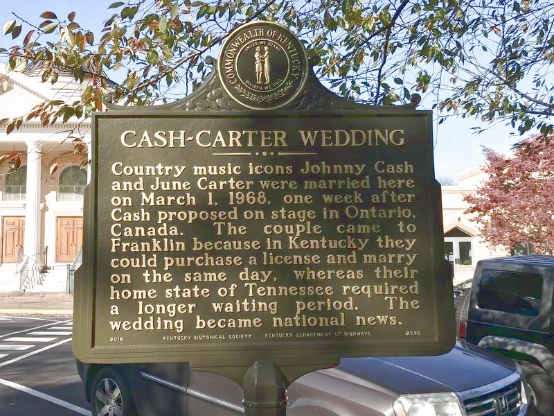 Cash-Carter Wedding Marker image. Click for full size.