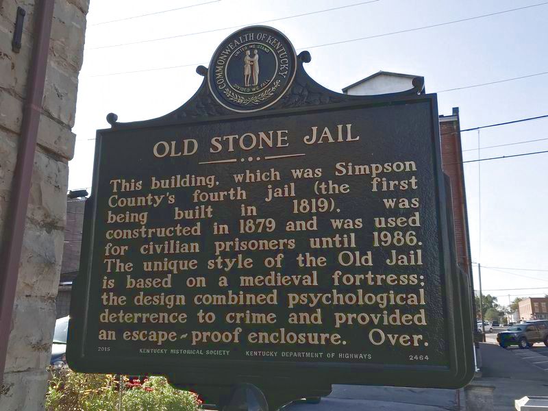 Old Stone Jail Marker image. Click for full size.