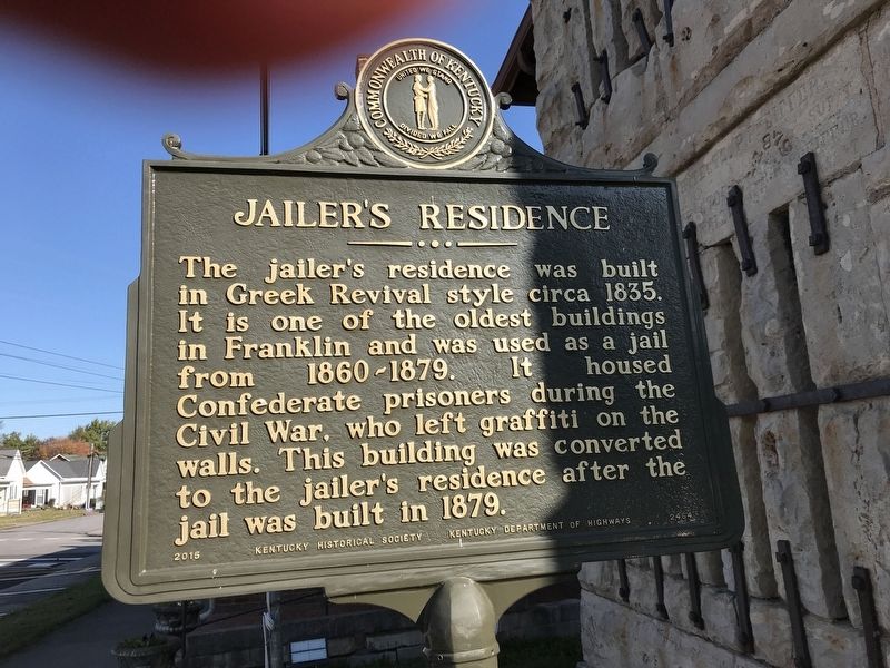 Jailer's Residence Marker image. Click for full size.