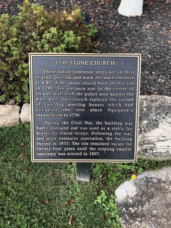1790 Stone Church Marker. Click for full size. 1790 Stone Church Marker image. Click for full size.