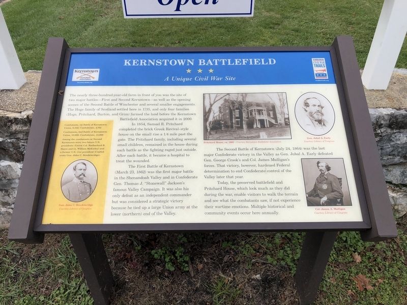 Kernstown Battlefield Marker image. Click for full size.