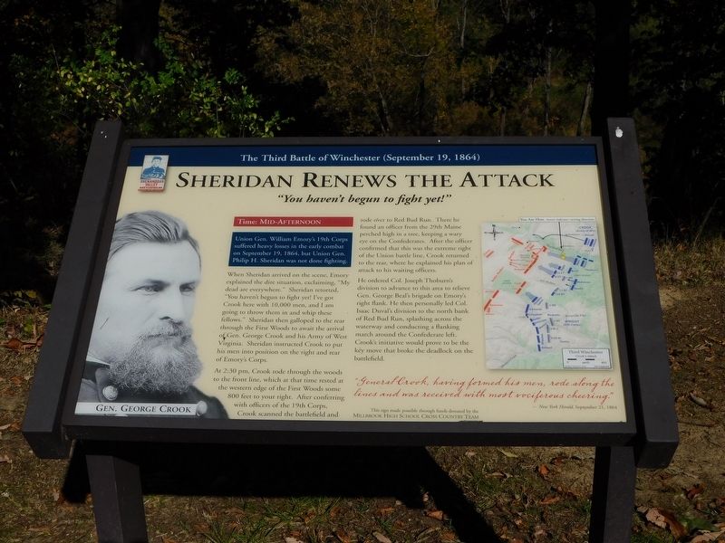 Sheridan Renews The Attack Marker image. Click for full size.