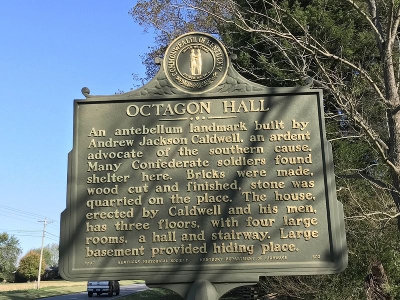 Octagon Hall Marker image. Click for full size.