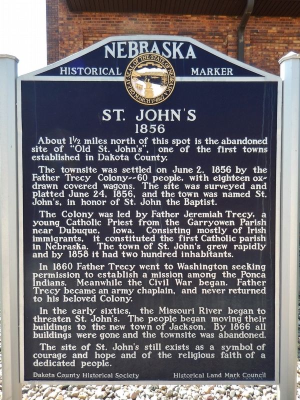 St. John's Marker image. Click for full size.
