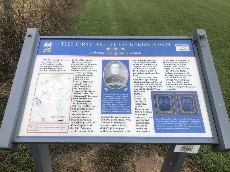 The First Battle of Kernstown Marker image. Click for full size.