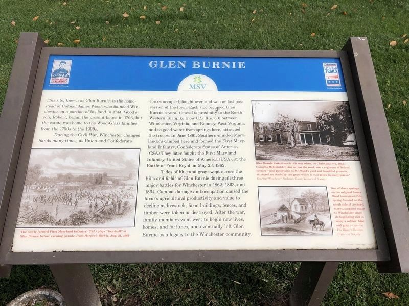 Glen Burnie Marker. Click for full size. Glen Burnie Marker image. Click for full size.