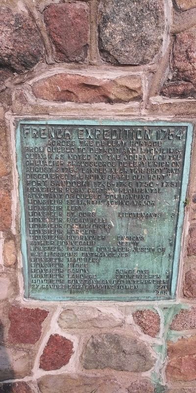 Fort Sites / De Lery Portage Marker image. Click for full size.