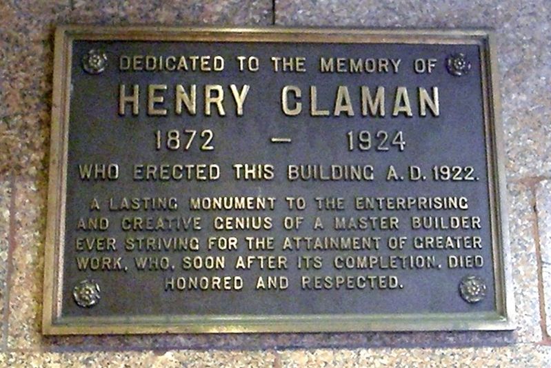 Ancillary plaque in lobby entrance image. Click for full size.
