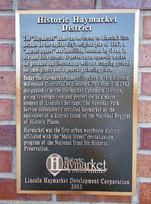 Historic Haymarket District Marker image. Click for full size.