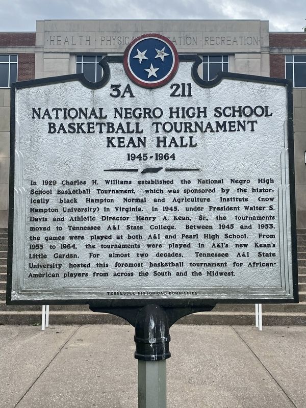 National Negro High School Basketball Tournament Kean Hall Marker image. Click for full size.