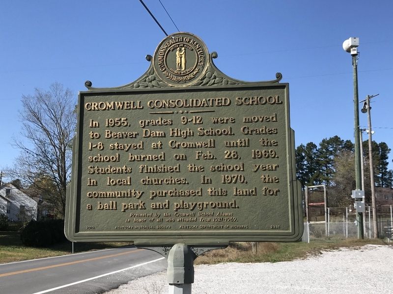 Cromwell Consolidated School Marker (Side 2) image. Click for full size.