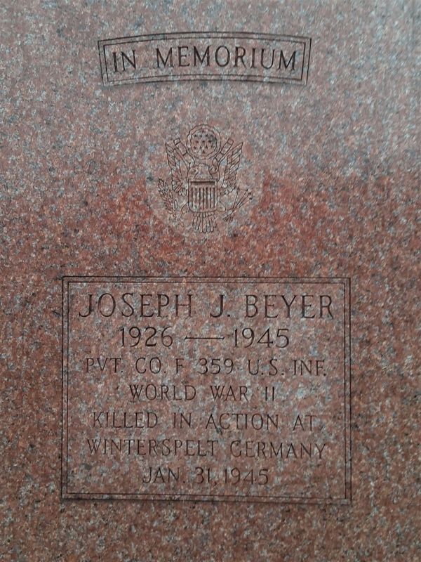 Joseph J. Beyer Marker image. Click for full size.