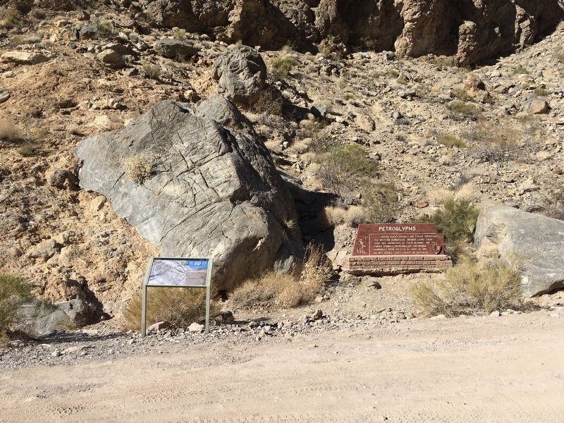 Petroglyphs, Interpretive Sign, and Marker image. Click for full size.
