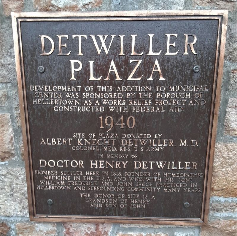 Detwiller Plaza Marker image. Click for full size.