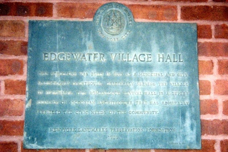 Edgewater Village Hall Marker image. Click for full size.