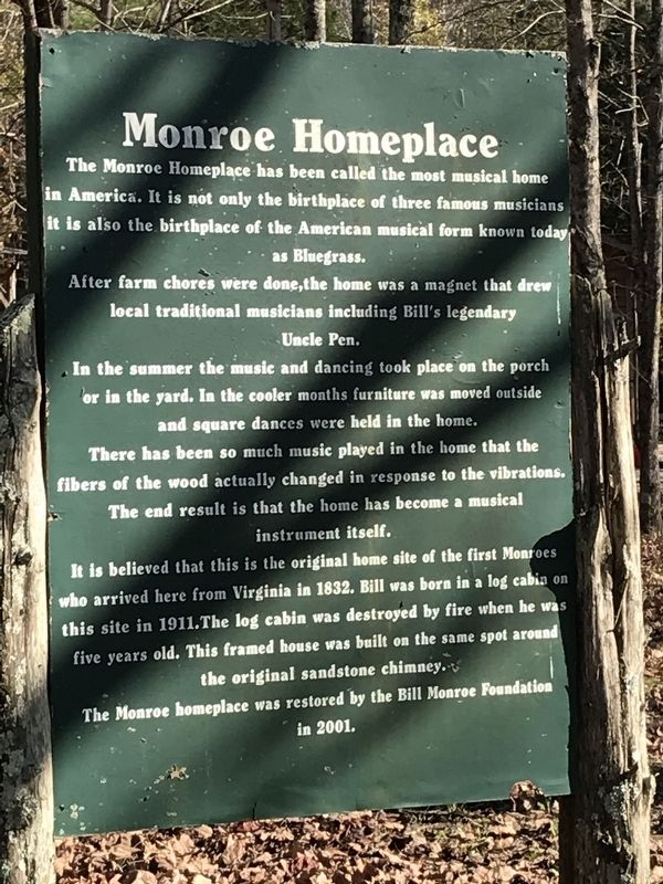 Monroe Homeplace Marker image. Click for full size.
