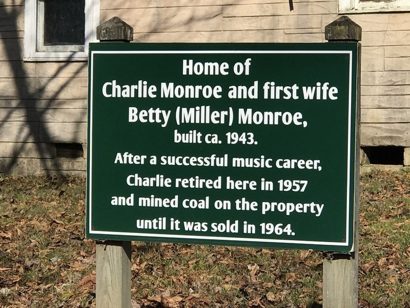 Home of Charlie and Betty Monroe Marker image. Click for full size.