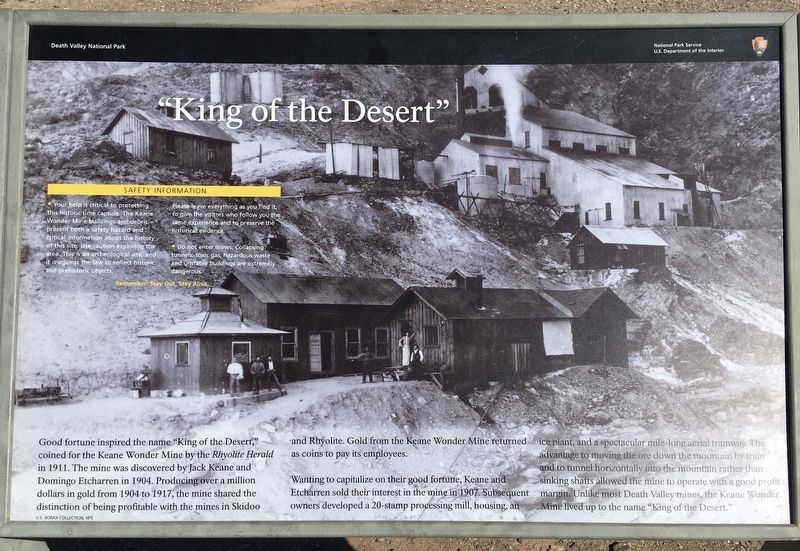 Keane Wonder Mine Marker image. Click for full size.