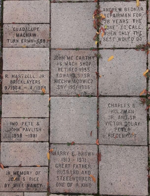 Steelworkers Memorial Park Representative Pavers image. Click for full size.