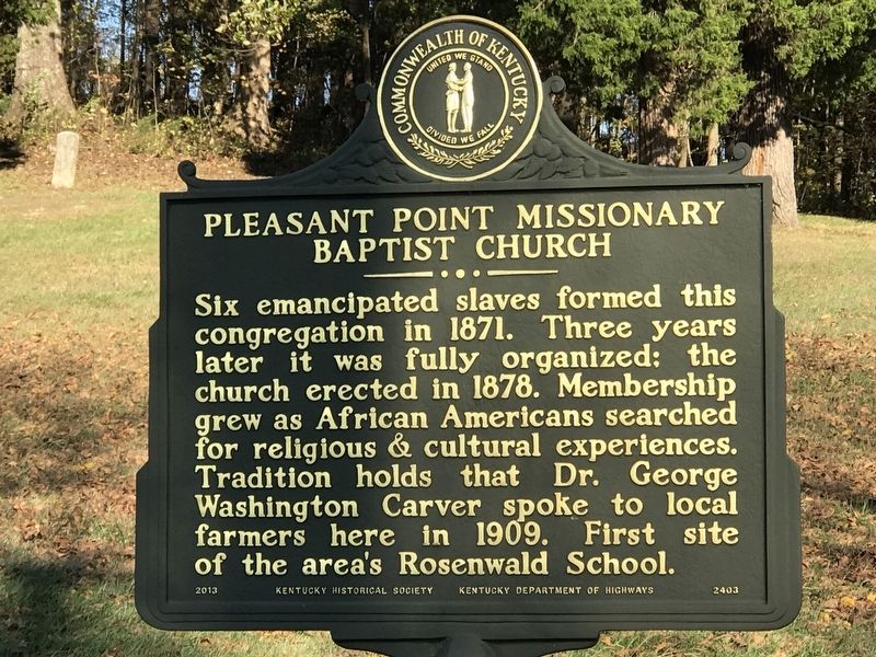 Pleasant Point Missionary Baptist Church Marker image. Click for full size.