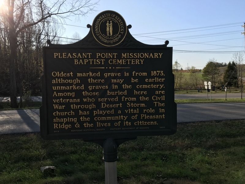 Pleasant Point Missionary Baptist Cemetery Marker image. Click for full size.