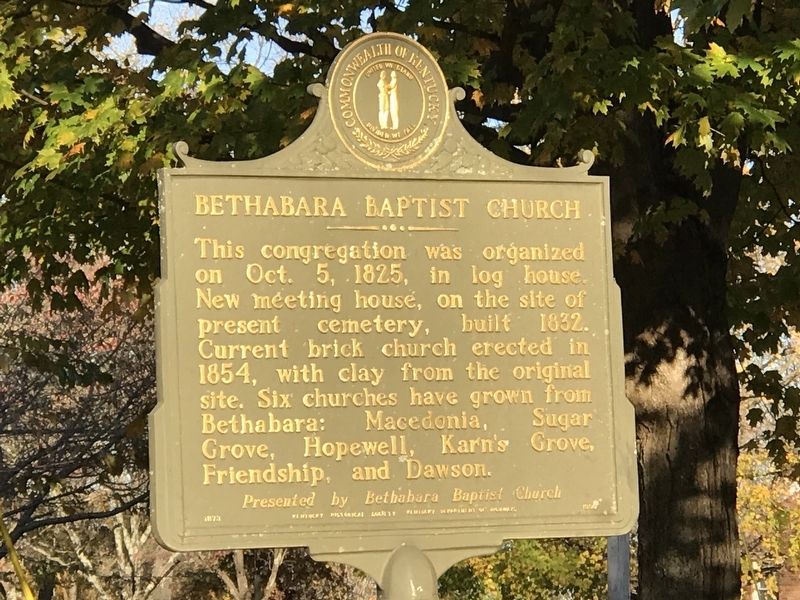 Bethabara Baptist Church Marker image. Click for full size.