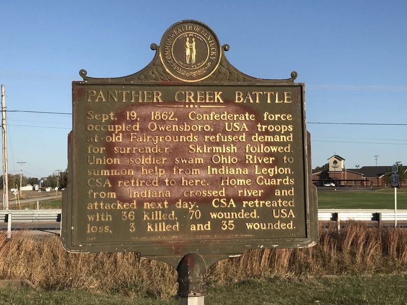 Panther Creek Battle Marker image. Click for full size.