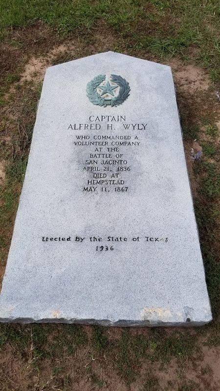 Captain Alfred H. Wyly Marker image. Click for full size.