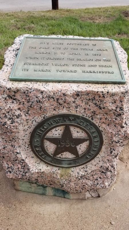 The Camp Site of the Texas Army Marker image. Click for full size.