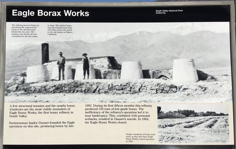Eagle Borax Works Marker. Click for full size. Eagle Borax Works Marker image. Click for full size.