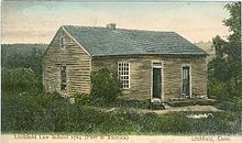 The original Litchfield Law School building image. Click for full size.