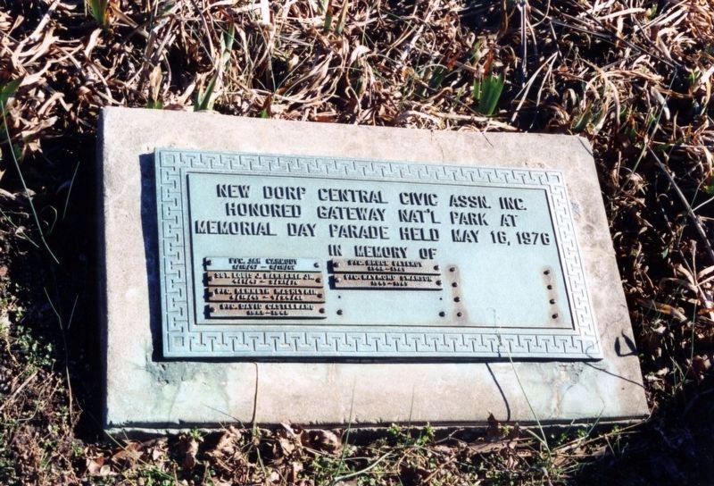 New Dorp Civic Association plaque. Click for full size. New Dorp Civic Association plaque image. Click for full size.