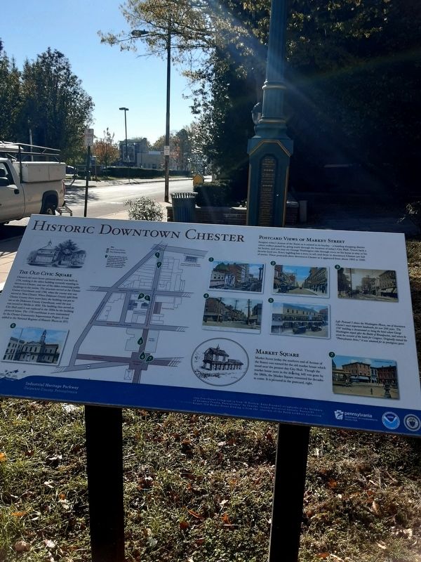 Historic Downtown Chester Marker image. Click for full size.