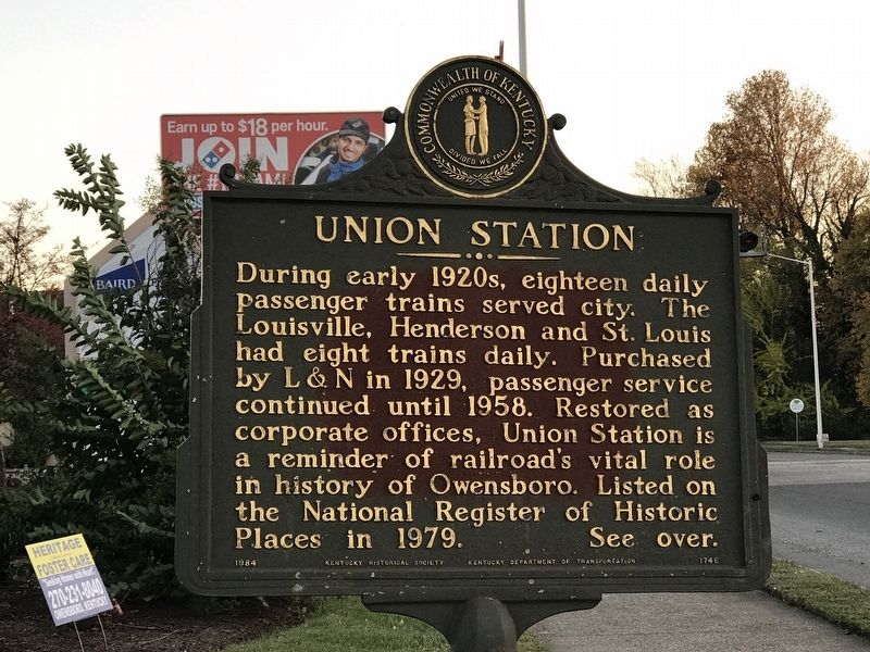 Union Station Marker (Side 2) image. Click for full size.