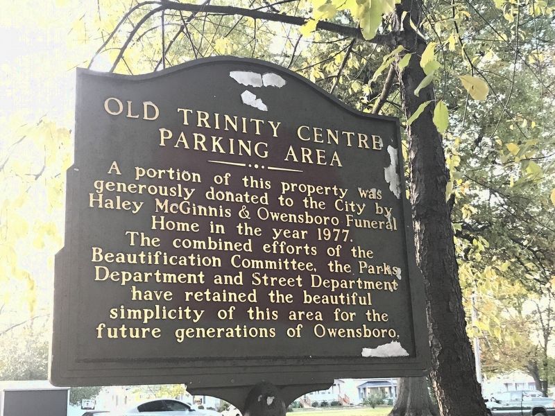 Old Trinity Centre Parking Area Marker image. Click for full size.