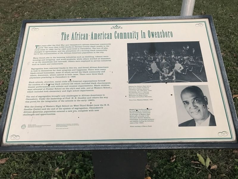 The African American Community in Owensboro Marker image. Click for full size.