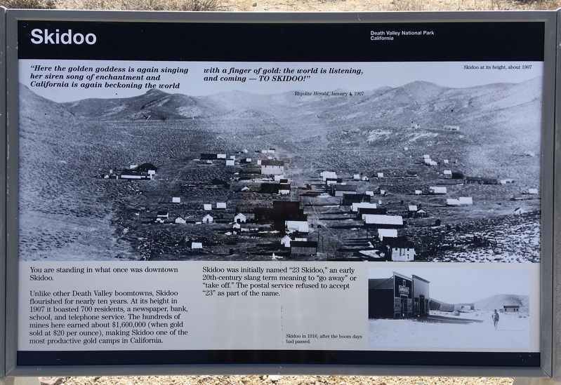 Skidoo Marker. Click for full size. Skidoo Marker image. Click for full size.