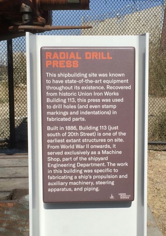 Radial Drill Press Marker image. Click for full size.