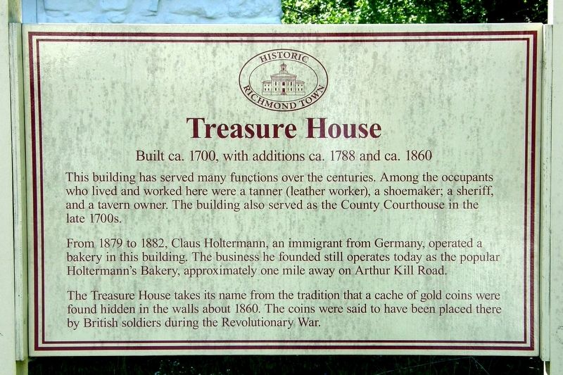 The Treasure House Marker image. Click for full size.